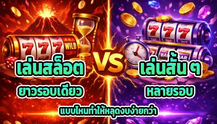 เล่นสล็อตยาวรอบเดียว vs เล่นสั้น ๆ หลายรอบ แบบไหนทำให้หลุดงบง่ายกว่า